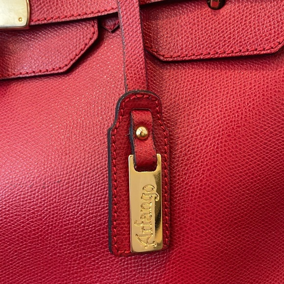 Arfango red leather bag. - Picture 2 of 8